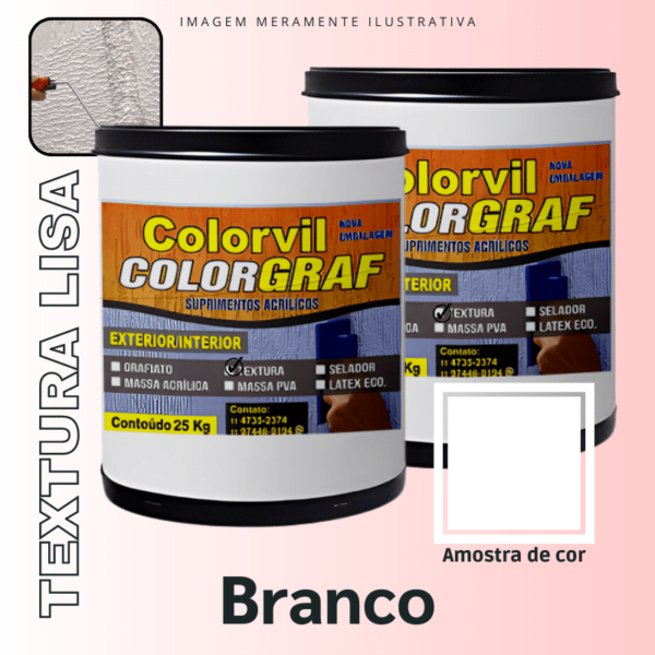 Textura Lisa Colorvil - Branco - 25 KG