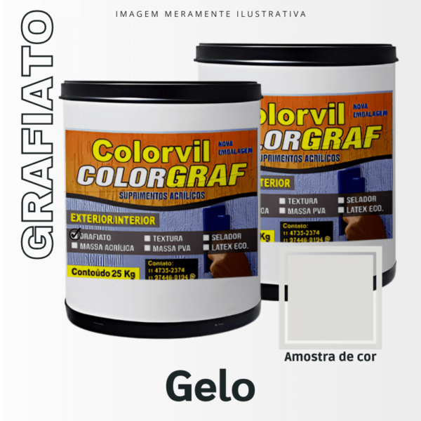 Grafiato Colorvil - Gelo - 25 KG