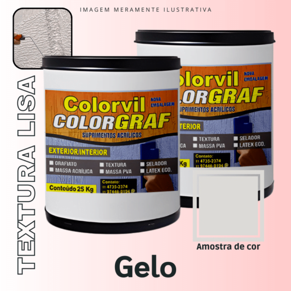 Textura Lisa Colorvil - Gelo - 25 KG