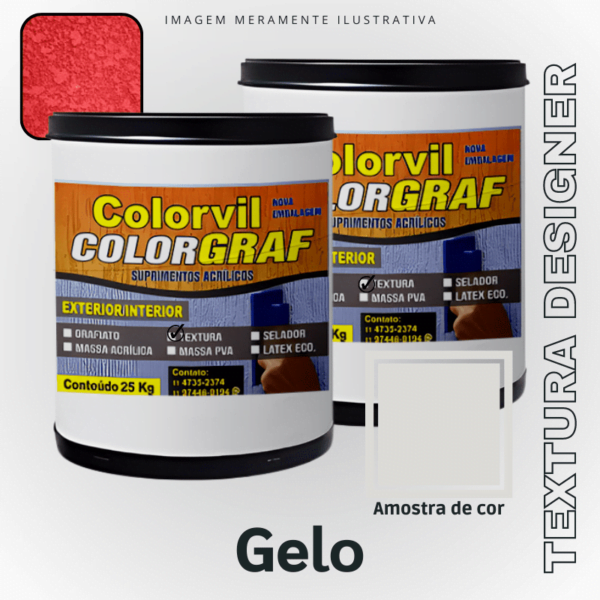 Textura Designer Colorvil - Gelo - 25 KG