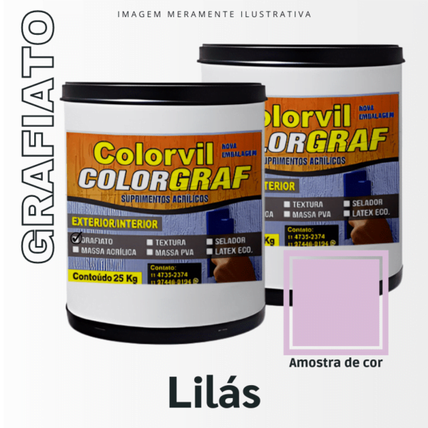 Grafiato Colorvil - Lilás - 25 KG