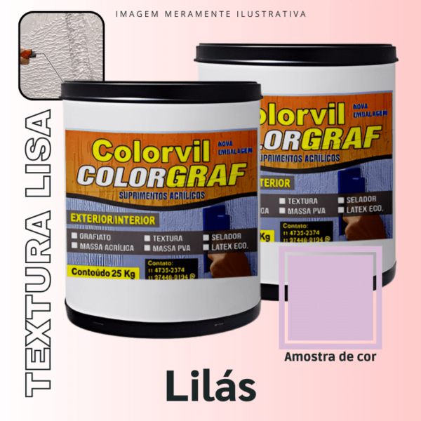 Textura Lisa Colorvil - Lilás - 25 KG