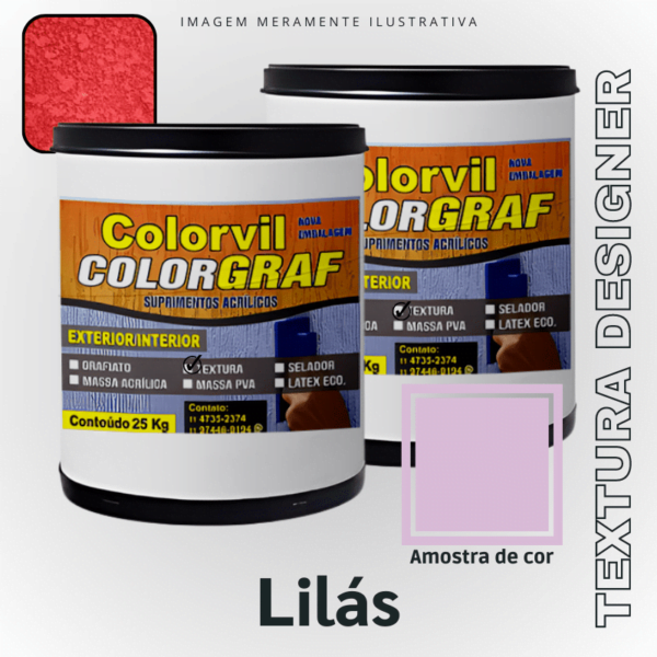 Textura Designer Colorvil - Lilás - 25 KG