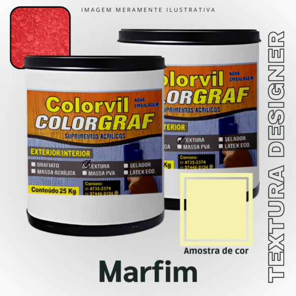 Textura Designer Colorvil - Marfim - 25 KG