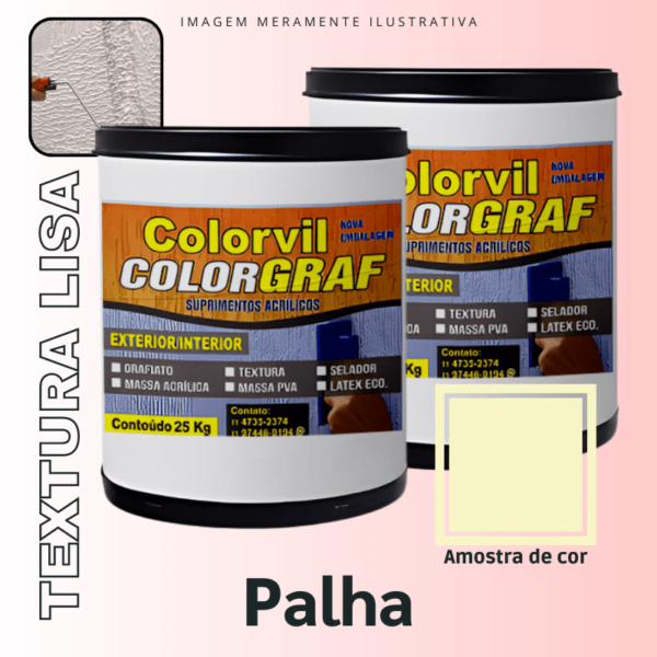 Textura Lisa Colorvil - Palha - 25 KG