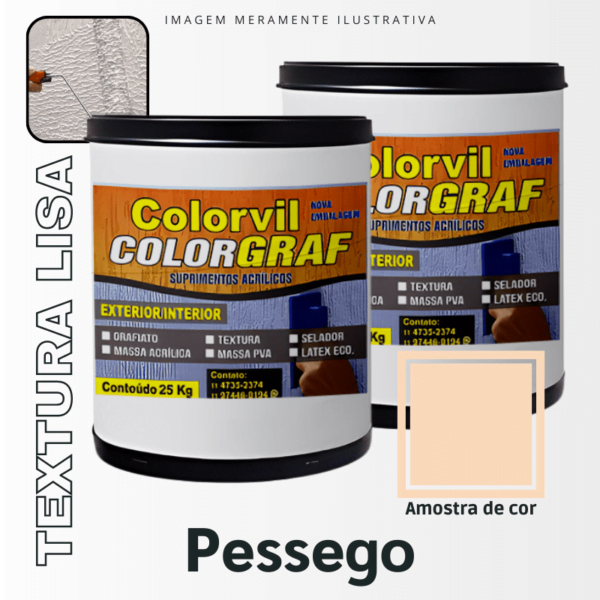 Textura Lisa Colorvil - Pêssego - 25 KG