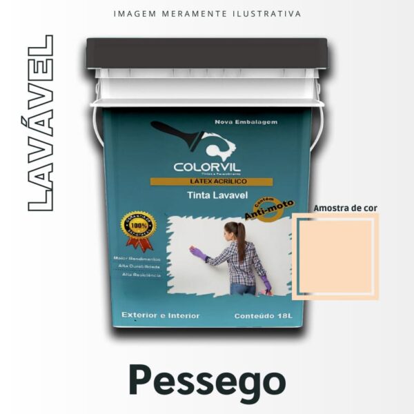 Tinta Lavável Colorvil - Pêssego - 18L