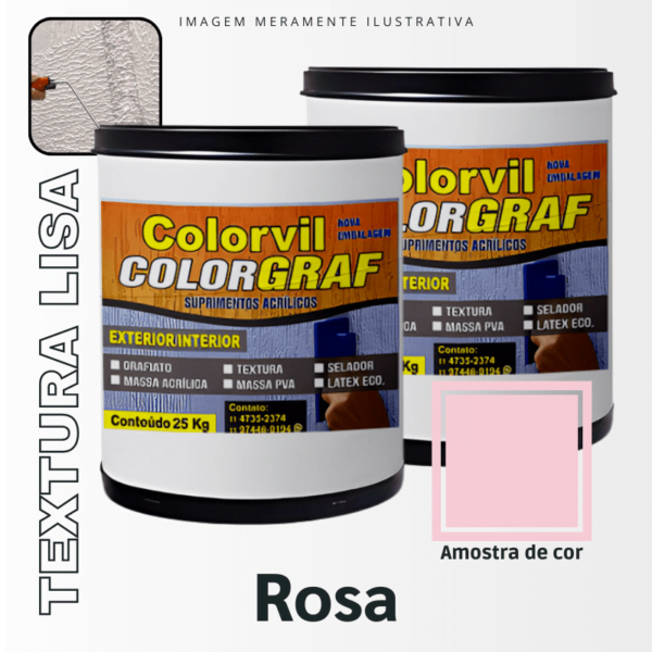 Textura Lisa Colorvil - Rosa - 25 KG