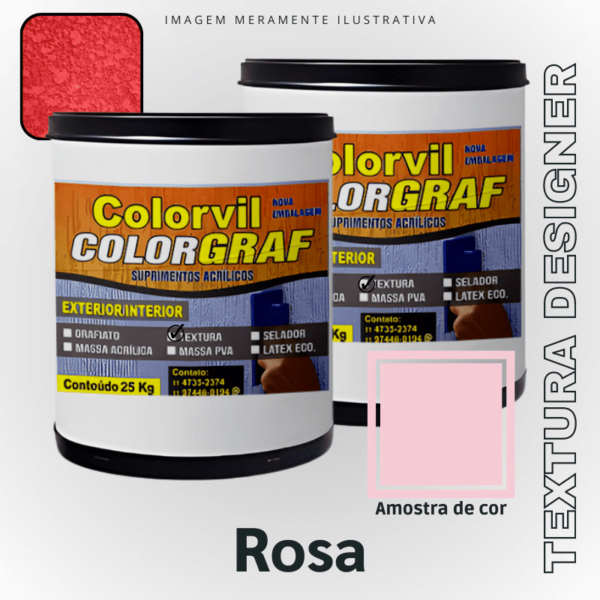 Textura Designer Colorvil - Rosa - 25 KG