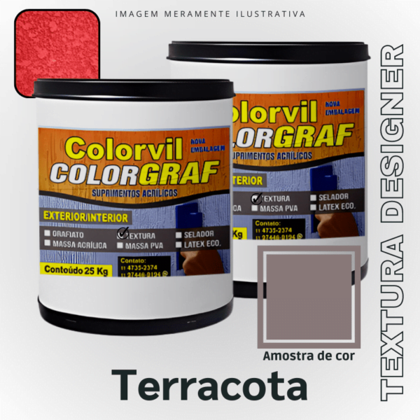 Textura Designer Colorvil - Terracota - 25 KG