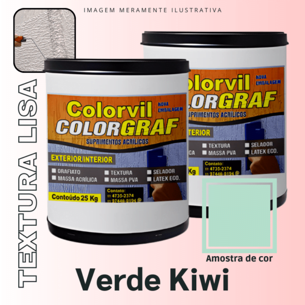 Textura Lisa Colorvil - Verde Kiwi - 25 KG