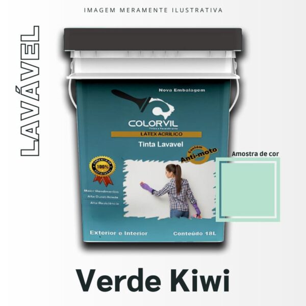 Tinta Lavável Colorvil - Verde Kiwi - 18L