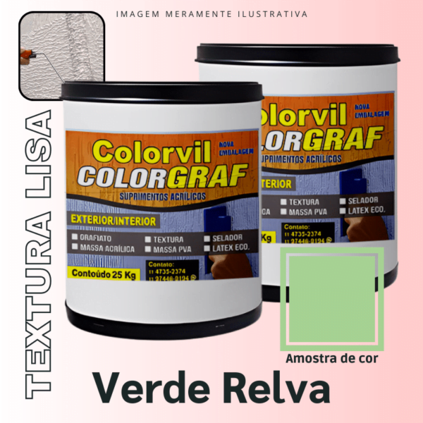 Textura Lisa Colorvil - Verde Relva - 25 KG