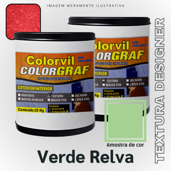 Textura Designer Colorvil - Verde Relva - 25 KG