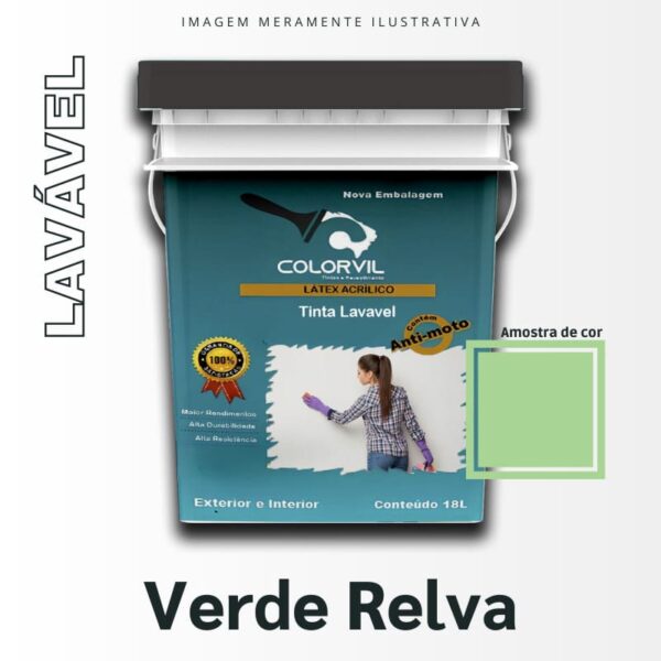 Tinta Lavável Colorvil - Verde Ralva - 18L