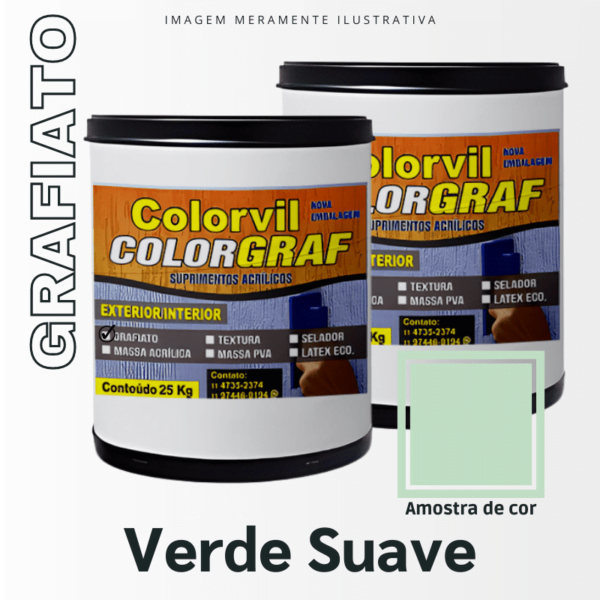 Grafiato Colorvil - Verde Suave - 25 KG