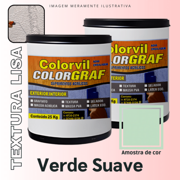 Textura Lisa Colorvil - Verde Suave - 25 KG