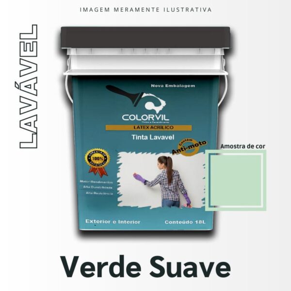 Tinta Lavável Colorvil - Verde Suave - 18L