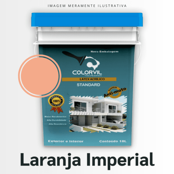 Tinta Acrílica Colorvil - Laranja Imperial - 18L