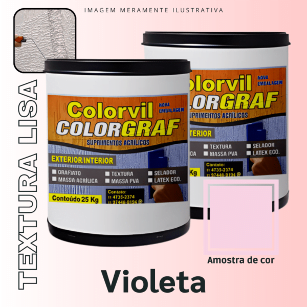 Textura Lisa Colorvil - Violeta - 25 KG