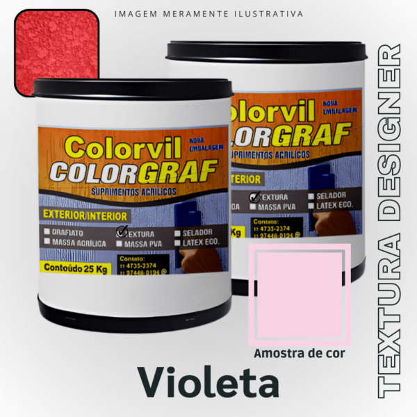 Textura Designer Colorvil - Violeta - 25 KG