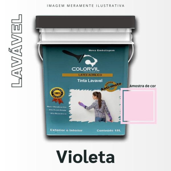 Tinta Lavável Colorvil - Violeta - 18L