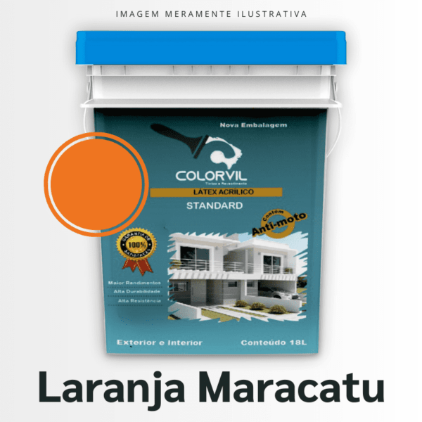 Tinta Acrílica Colorvil - Laranja Marakatu - 18L