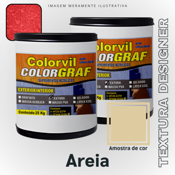 Textura Designer Colorvil - Areia - 25 KG