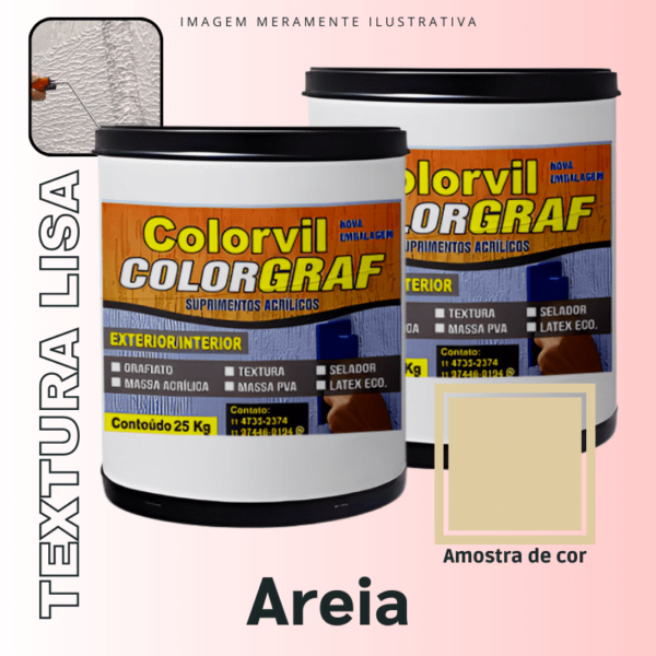 Textura Lisa Colorvil - Areia - 25 KG