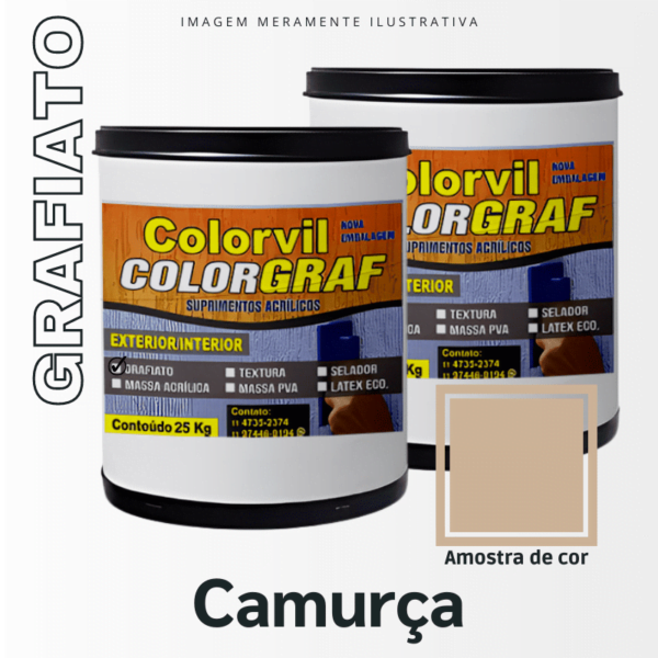 Grafiato Colorvil - Camurça - 25 KG