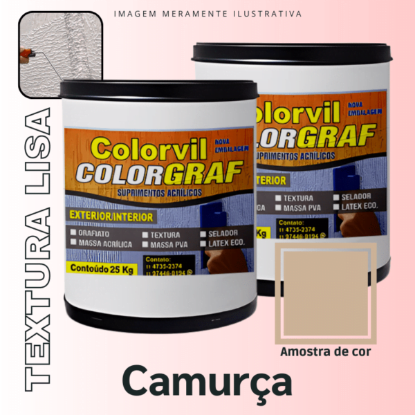 Textura Lisa Colorvil - Camurça - 25 KG