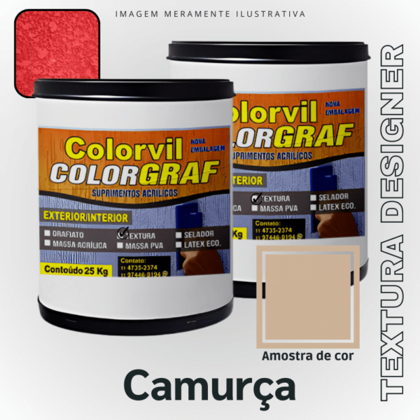 Textura Designer Colorvil - Camurça - 25 KG